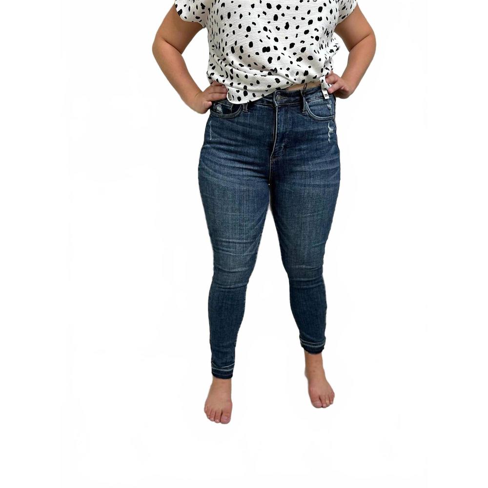 NEW JUDY BLUE hi-waisted tummy control robin skinny jeans in blue